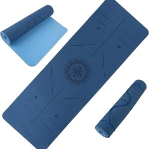 Non-Slip Yoga Mat with Alignment Marks