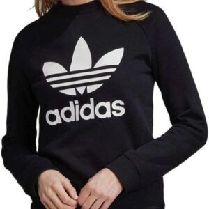 adidas Trefoil Crewneck Sweatshirt, Black, XX-Small