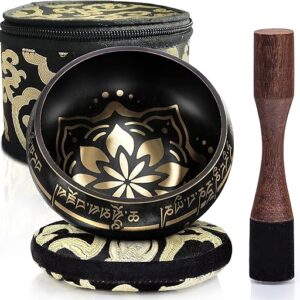 Authentic Tibetan Singing Bowl Set for Meditation