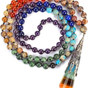 Chakra 108 Mala Prayer Beads Necklace