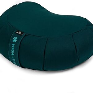 Organic Crescent Zafu Meditation Pouf - Teal